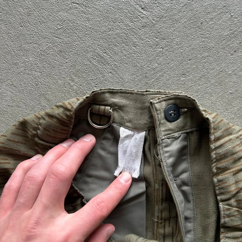 Vintage 60s East German Strichtarn Military Cargo Pants Size 30x30 Raindrop Camo